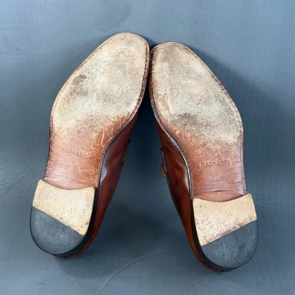 Magnanni Paseo Leather Strap Dress Loafer shoes men’s size 9.5