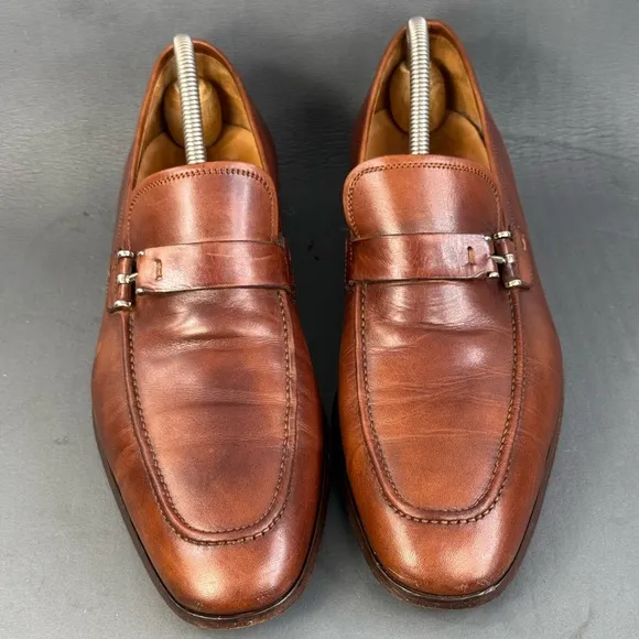 Magnanni Paseo Leather Strap Dress Loafer shoes men’s size 9.5