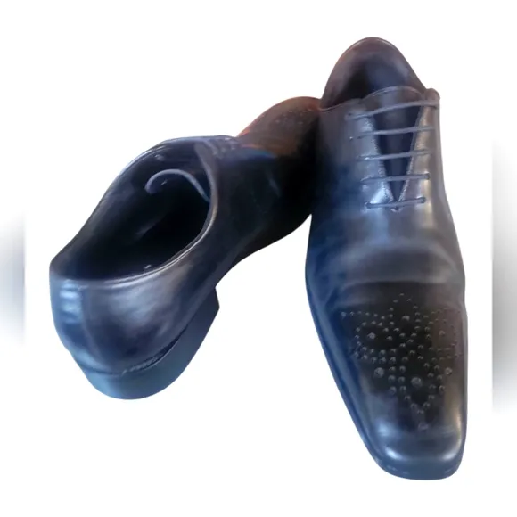 Maison Forte Kyoto Men's Black Leather Oxford Dress Shoes Sz 9