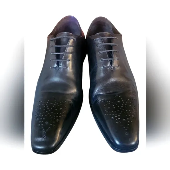 Maison Forte Kyoto Men's Black Leather Oxford Dress Shoes Sz 9