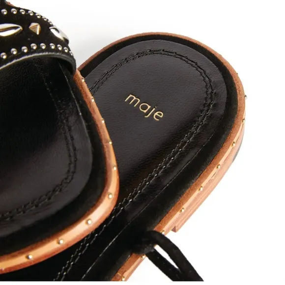 Maje Anthropologie suede sandals size 6