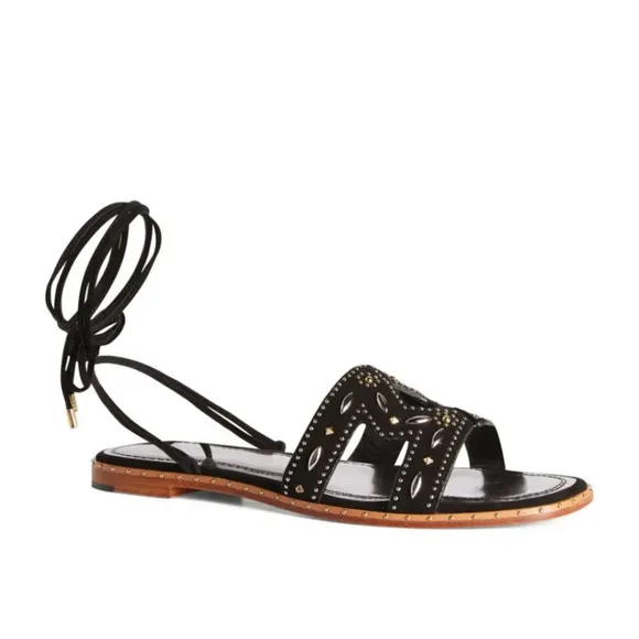 Maje Anthropologie suede sandals size 6