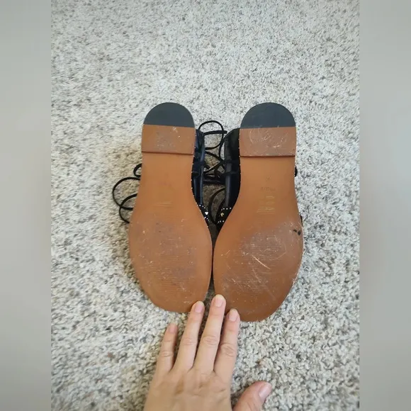 Maje Anthropologie suede sandals size 6