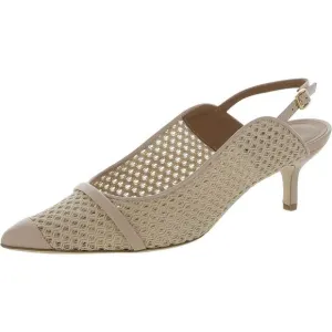 Malone Souliers Womens Marion Beige Pointed Toe Slingback Heels Shoes New
