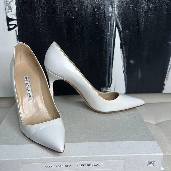 Manolo Blahnik White Women's Heels