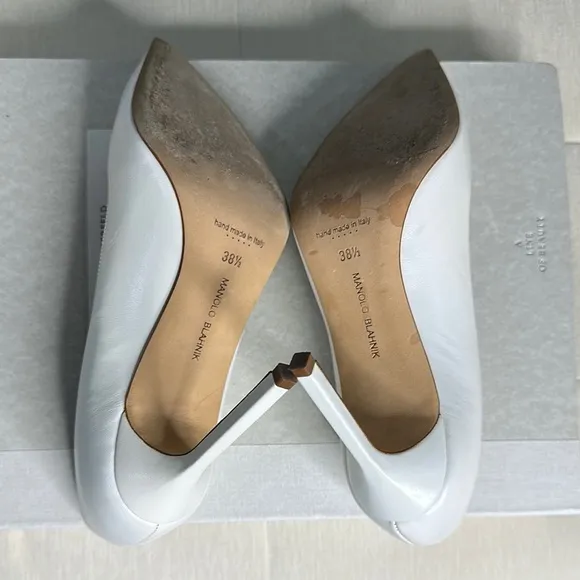 Manolo Blahnik White Women's Heels