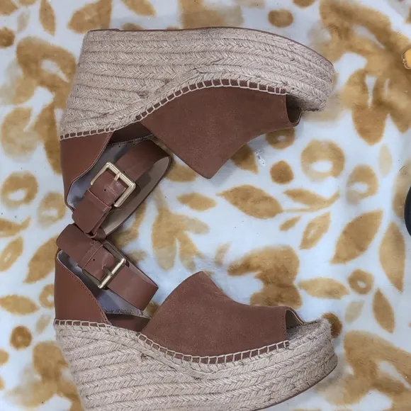 Marc Fisher Brown Espadrille Sandals