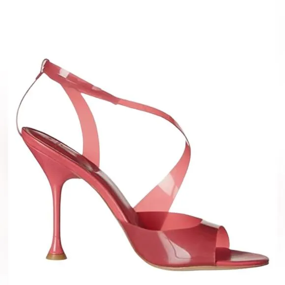 Marc Fisher LTD Claudie Strappy Heels Rubber Sandals Size 7 Pink New No Box