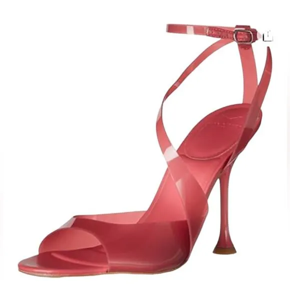 Marc Fisher LTD Claudie Strappy Heels Rubber Sandals Size 7 Pink New No Box