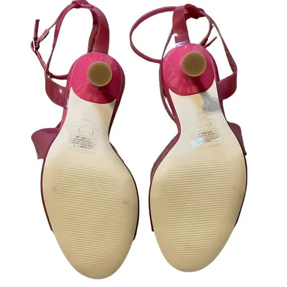 Marc Fisher LTD Claudie Strappy Heels Rubber Sandals Size 7 Pink New No Box