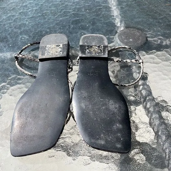 Marc Fisher Ltd. Women’s size 8 leather, snakeskin well made brand fun sandals.