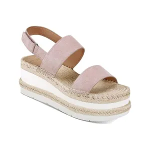 MARC FISHER Womens Pink 2&quot; Platform Double Band Slingback Gallia Wedge Shoes 9 M
