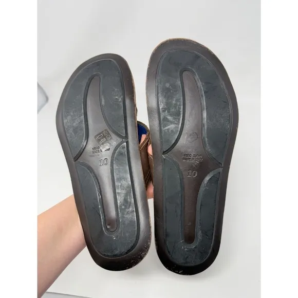 Mark Nason Men's Brown‎ Leather Sandals Distressed Slides Sz 10