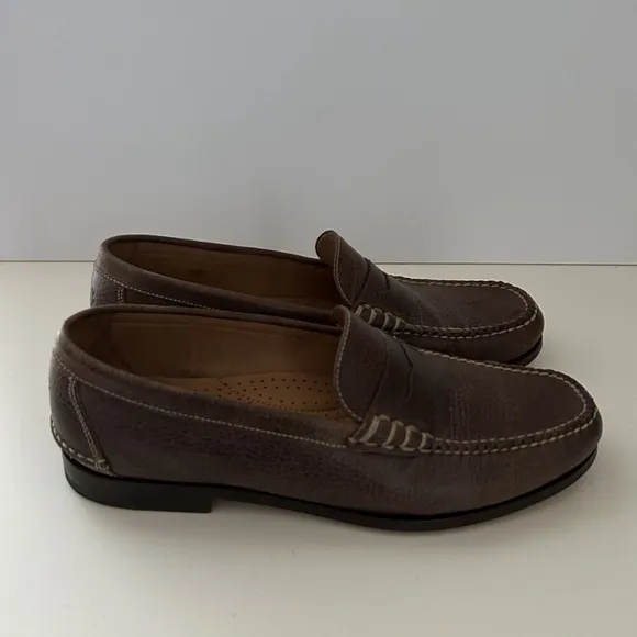 Martin Dingman Men's Brown Leather Loafers