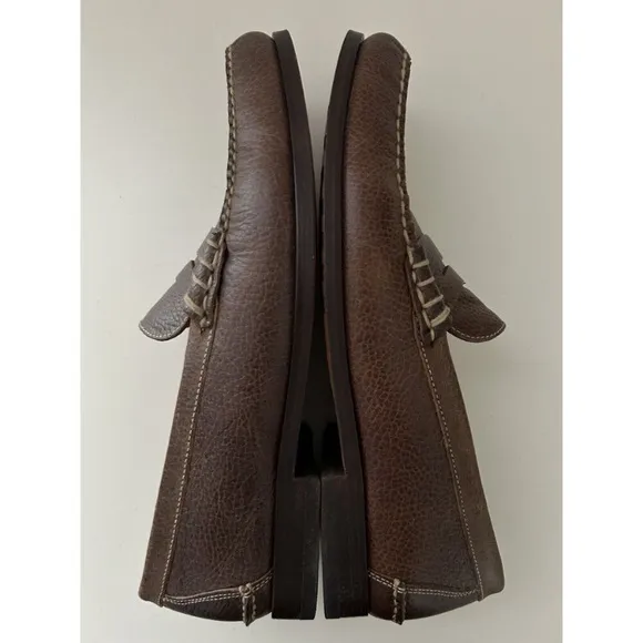 Martin Dingman Men's Brown Leather Loafers