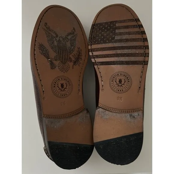 Martin Dingman Men's Brown Leather Loafers