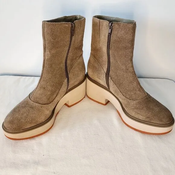 Matisse Gavin Suede Platform Ankle Boots Tan Beige Modern 8.5M