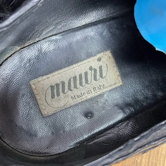 Mauri size 44 black crocodile men’s dress shoes
