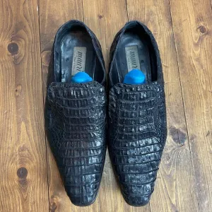 Mauri size 44 black crocodile men’s dress shoes