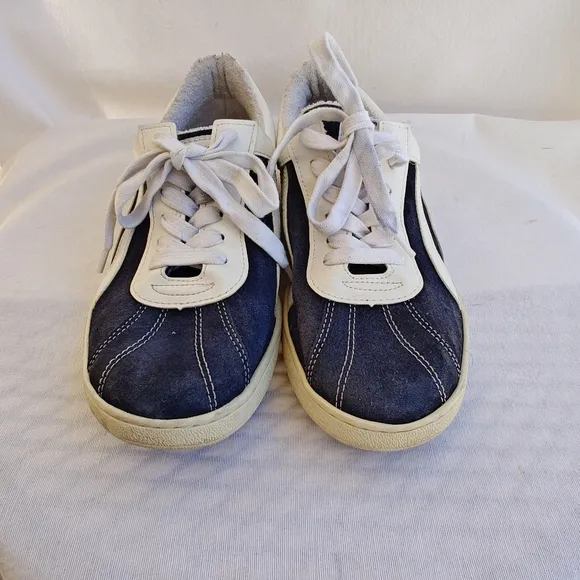 Mecap Lauda 81 Sneakers Suede EU 40 Navy Blue White Trainers Made In Italy