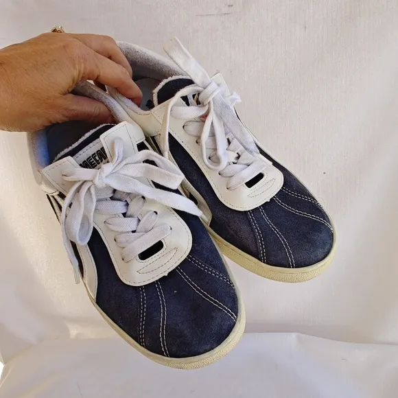 Mecap Lauda 81 Sneakers Suede EU 40 Navy Blue White Trainers Made In Italy