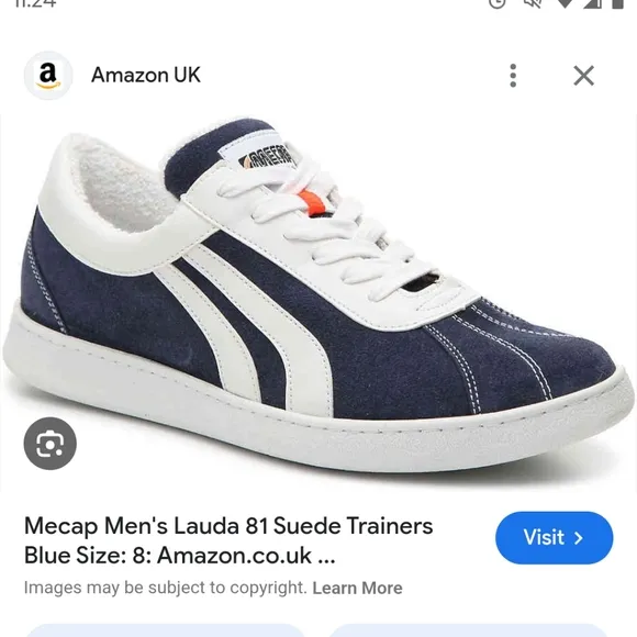 Mecap Lauda 81 Sneakers Suede EU 40 Navy Blue White Trainers Made In Italy