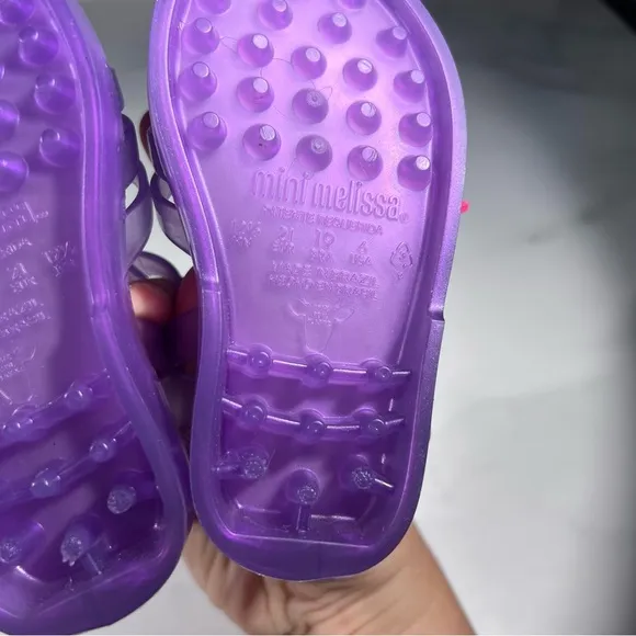 Melissa Mini Possession II Purple Jelly Sandals