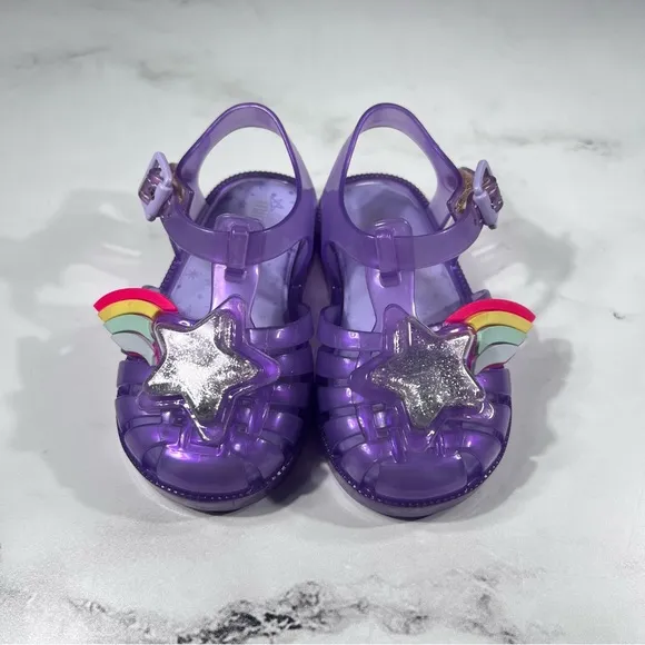 Melissa Mini Possession II Purple Jelly Sandals