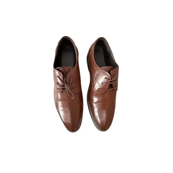 Men Pertorated Detail Lace up Front Dress Shoes Business Derby Shoes For Outdoor
