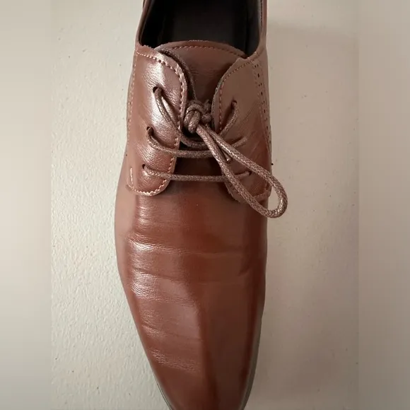 Men Pertorated Detail Lace up Front Dress Shoes Business Derby Shoes For Outdoor