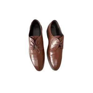 Men Pertorated Detail Lace up Front Dress Shoes Business Derby Shoes For Outdoor