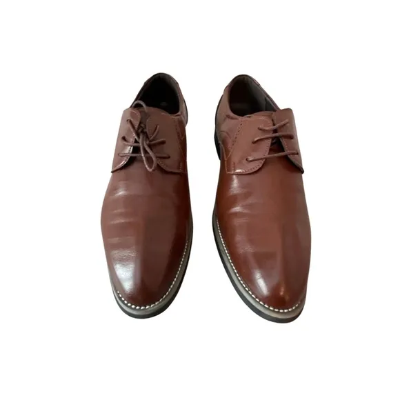 Men Pertorated Detail Lace up Front Dress Shoes Business Derby Shoes For Outdoor