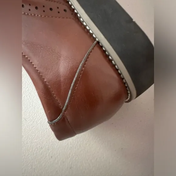 Men Pertorated Detail Lace up Front Dress Shoes Business Derby Shoes For Outdoor