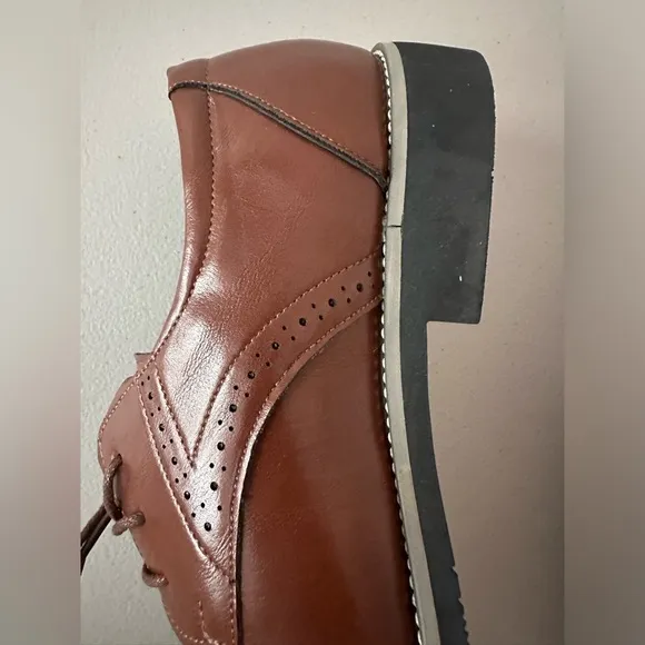 Men Pertorated Detail Lace up Front Dress Shoes Business Derby Shoes For Outdoor