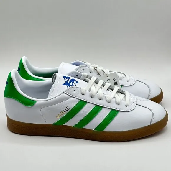 Men's Adidas Gazelle Seattle Sounders Low Casual Shoes White IG6434 NEW Sz 12