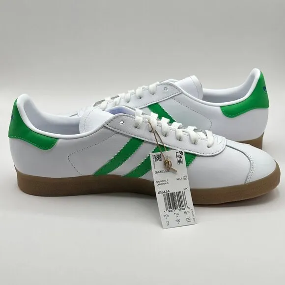 Men's Adidas Gazelle Seattle Sounders Low Casual Shoes White IG6434 NEW Sz 12