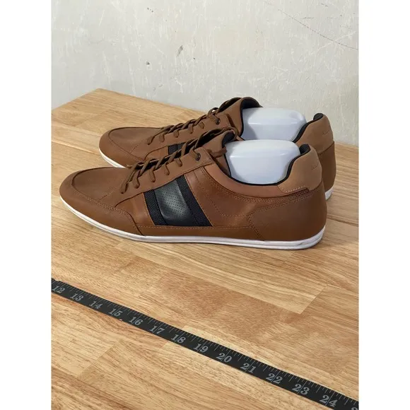 Men's ALDO Brown Faux Suede Casual Lace Up Sneaker Shoes Men's Size 13