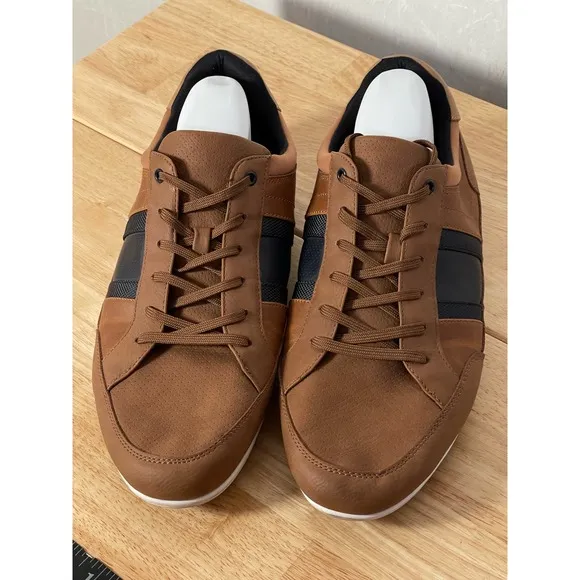 Men's ALDO Brown Faux Suede Casual Lace Up Sneaker Shoes Men's Size 13