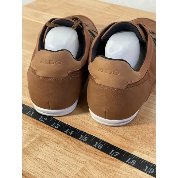 Men's ALDO Brown Faux Suede Casual Lace Up Sneaker Shoes Men's Size 13