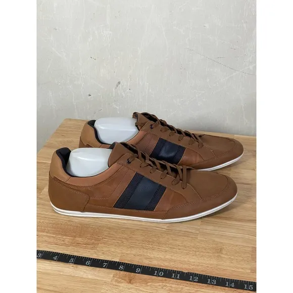 Men's ALDO Brown Faux Suede Casual Lace Up Sneaker Shoes Men's Size 13