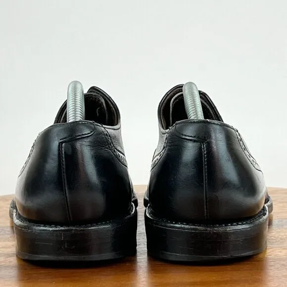 Mens Allen Edmonds Chester Black Leather Wingtip Brogue Dress Shoes Size 10.5 AA