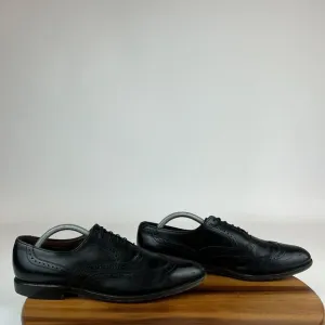 Mens Allen Edmonds Chester Black Leather Wingtip Brogue Dress Shoes Size 10.5 AA