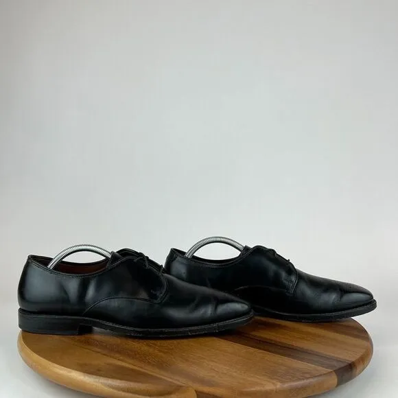 Mens Allen Edmonds Flatiron Black Leather Brogue Oxford Dress Shoes Size 8.5‎ D