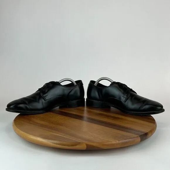 Mens Allen Edmonds Flatiron Black Leather Brogue Oxford Dress Shoes Size 8.5‎ D