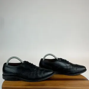 Mens Allen Edmonds Marlow Black Leather Wingtip Brogue Dress Shoes Size 8 D GUC‎