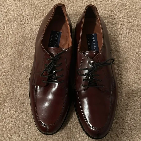 Mens Bostonian Burgandy Lace Dress Shoes Size 8