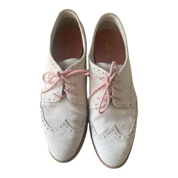 Men’s Cole Haan Lunagrand Light Tan Suede Shoes Size 10B