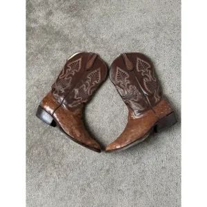 Mens Cowboy Boots 90s Honcho Boots Western Brown Leather Texas USA, Size 12 D