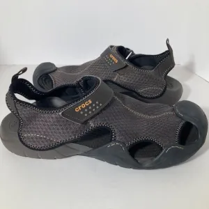 Mens Crocs Swiftwater Mesh Sandals Brown 13