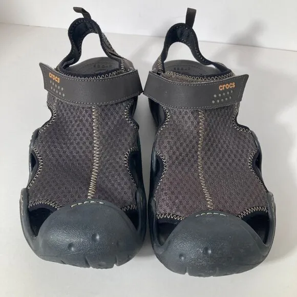 Mens Crocs Swiftwater Mesh Sandals Brown 13